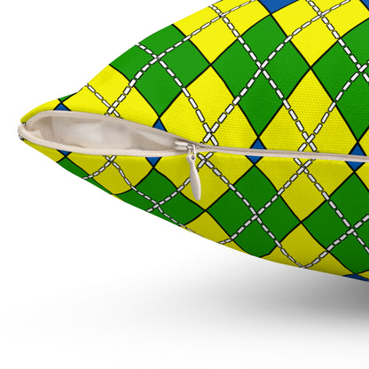 Saint Vincent And The Grenadines Retro Argyle Cushion Pillow