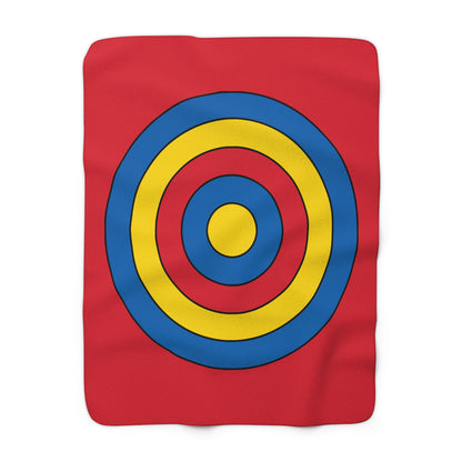 Mongolia Retro Target Blanket Throw