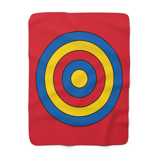 Mongolia Retro Target Blanket Throw
