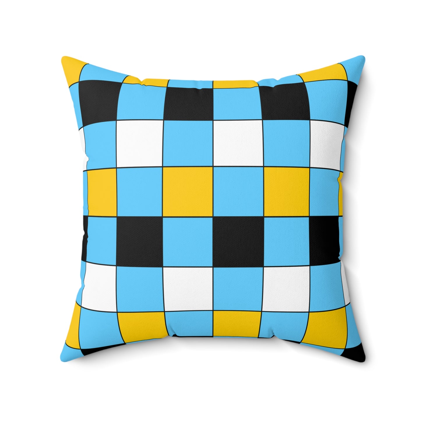 Saint Lucia Retro Check Cushion Pillow