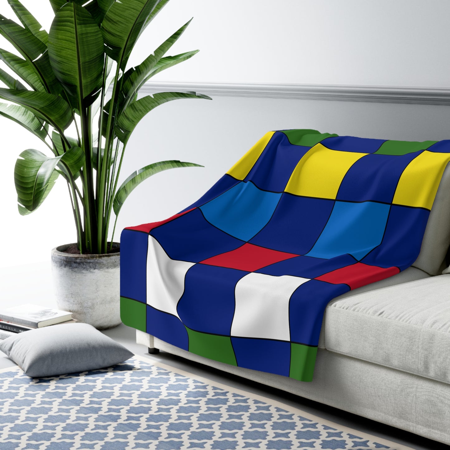 Pitcairn Retro Check Blanket Throw