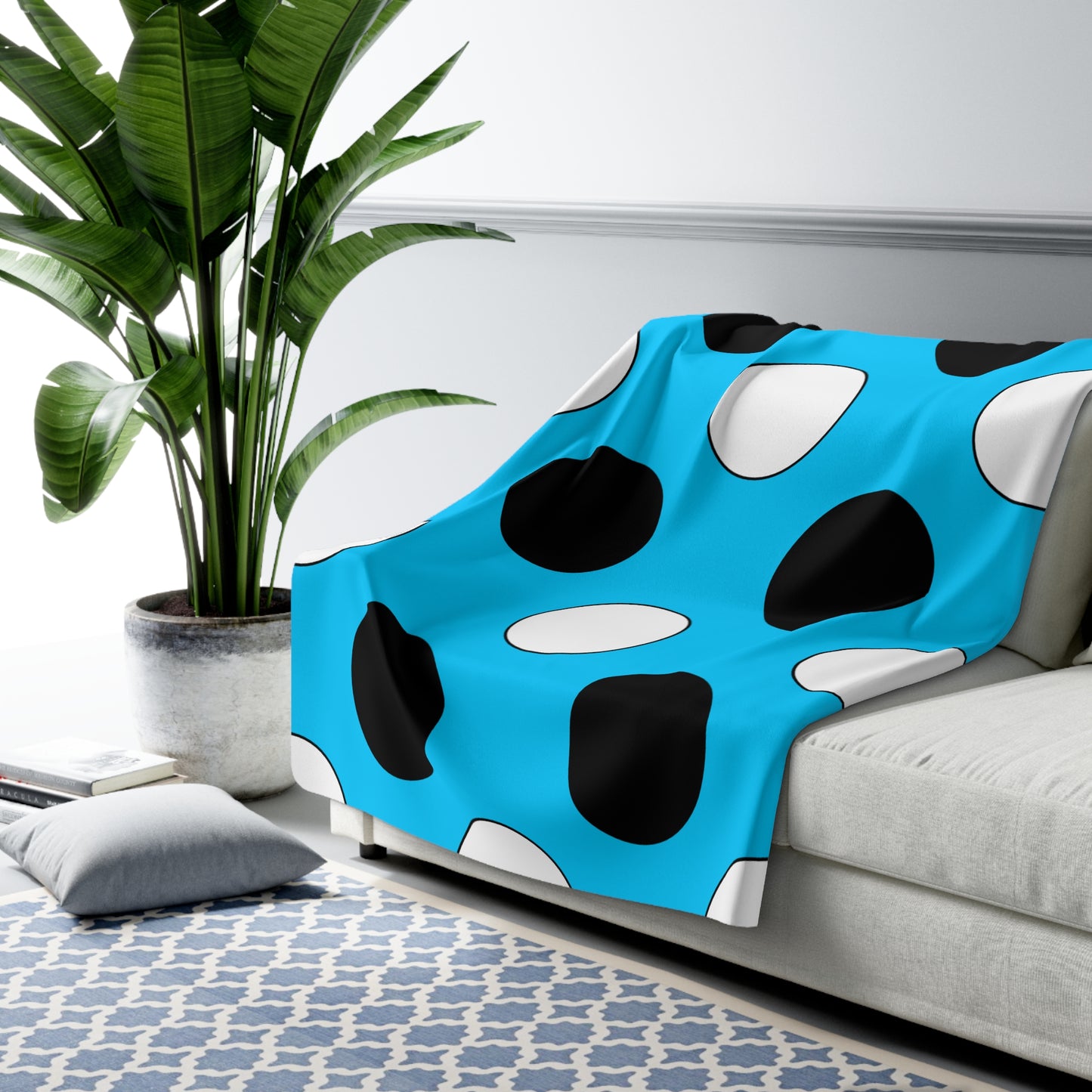Botswana Retro Polka Dots Blanket Throw