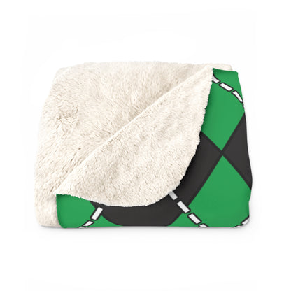 Martinique Retro Argyle Blanket Throw