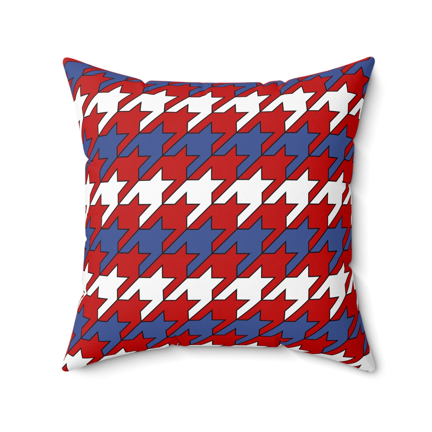 Democratic Peoples Republic Of Korea Retro Houndstooth Cushion Pillow