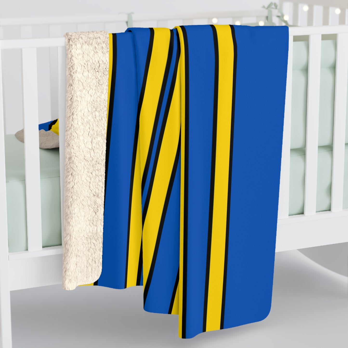 Ukraine Retro Stripes Blanket Throw