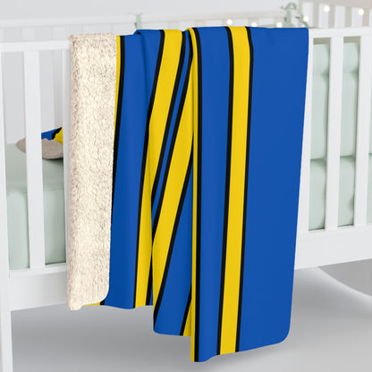 Ukraine Retro Stripes Blanket Throw