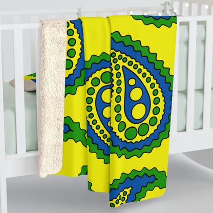 Saint Vincent And The Grenadines Retro Paisley Blanket Throw