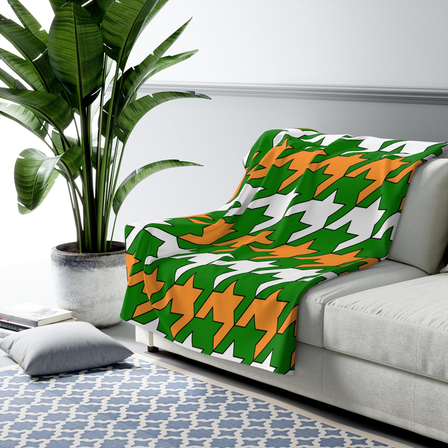 India Retro Houndstooth Blanket Throw