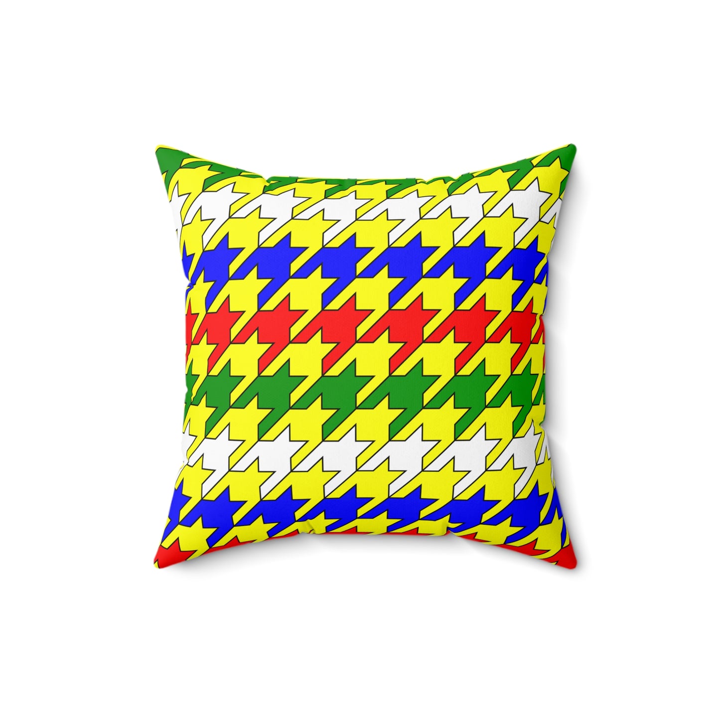Central African Republic Retro Houndstooth Cushion Pillow