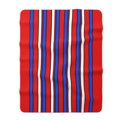 Puerto Rico Retro Stripes Blanket Throw