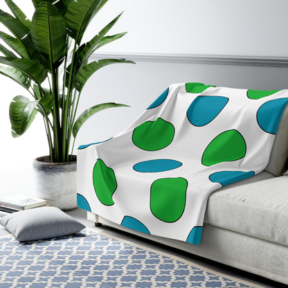 Uzbekistan Retro Polka Dots Blanket Throw