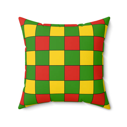Benin Retro Check Cushion Pillow