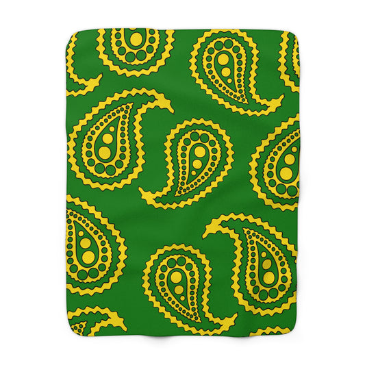 Cocos Islands Retro Paisley Blanket Throw