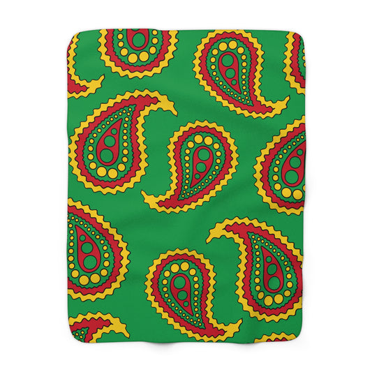 Guinea Bissau Retro Paisley Blanket Throw