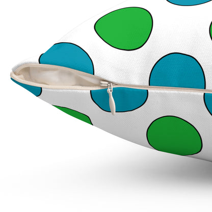 Uzbekistan Retro Polka Dots Cushion Pillow