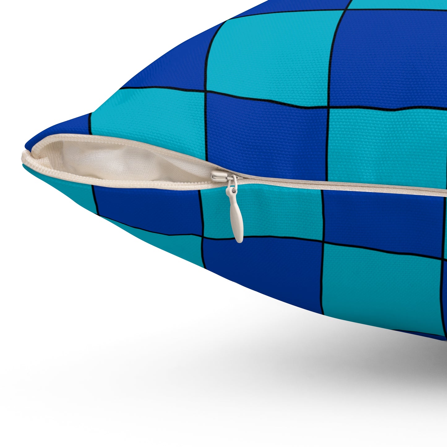 Pacific Islands Retro Check Cushion Pillow