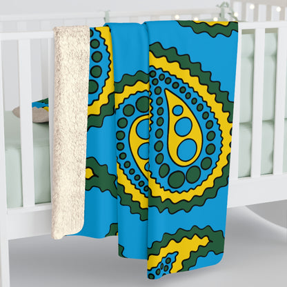 Rwanda Retro Paisley Blanket Throw