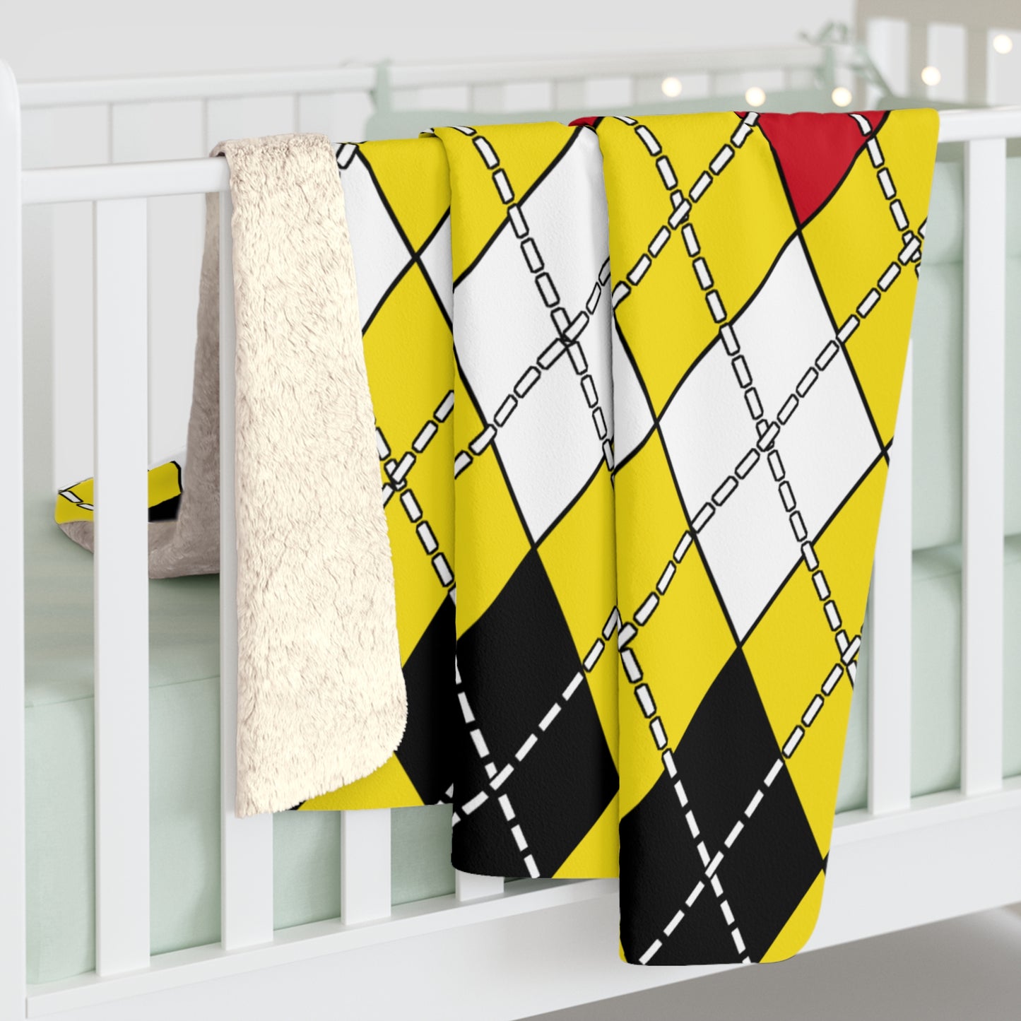 Brunei Darussalam Retro Argyle Blanket Throw