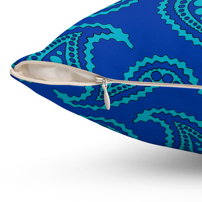 Pacific Islands Retro Paisley Cushion Pillow