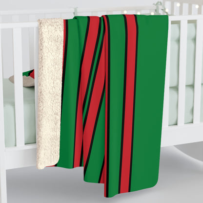 Turkmenistan Retro Stripes Blanket Throw