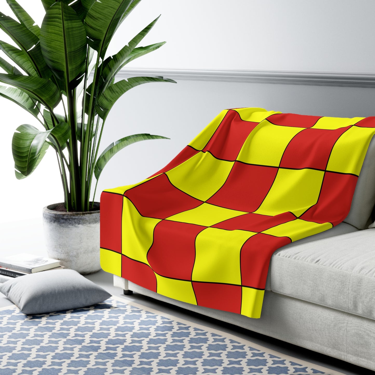 Vietnam Retro Check Blanket Throw