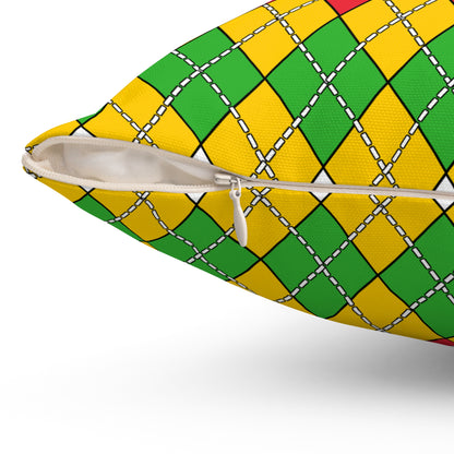 Myanmar Retro Argyle Cushion Pillow