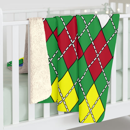 Comoros Retro Argyle Blanket Throw