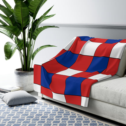 Bouvet Island Retro Check Blanket Throw