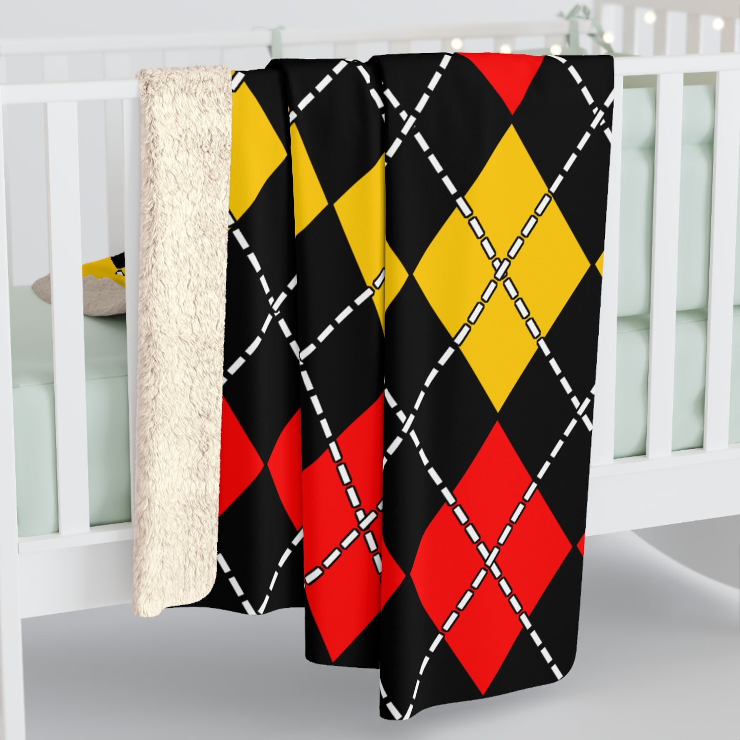 Germany Retro Argyle Blanket Throw