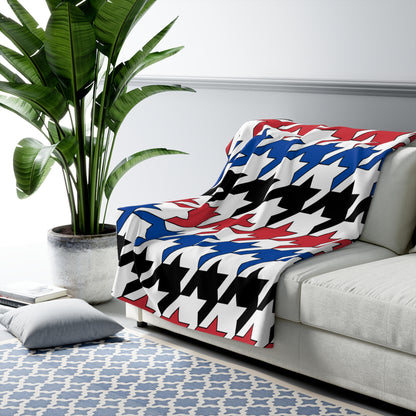 Republic Of Korea Retro Houndstooth Blanket Throw