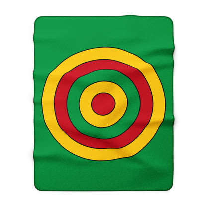 Guinea Bissau Retro Target Blanket Throw