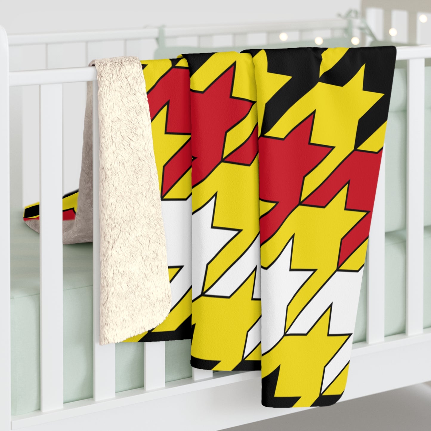 Brunei Darussalam Retro Houndstooth Blanket Throw