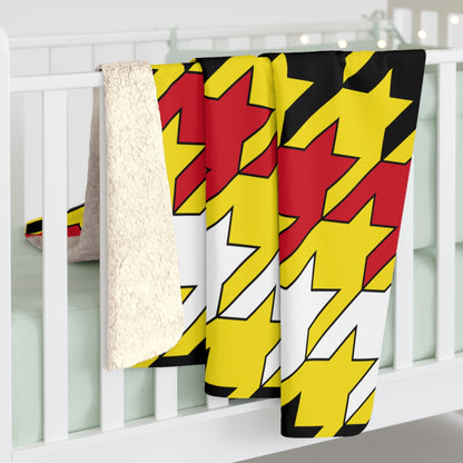 Brunei Darussalam Retro Houndstooth Blanket Throw