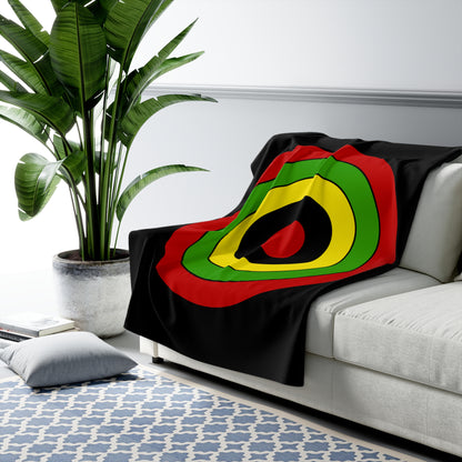 Saint Kitts And Nevis Retro Target Blanket Throw