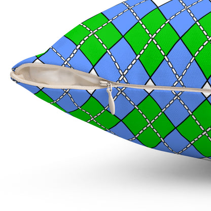 Djibouti Retro Argyle Cushion Pillow