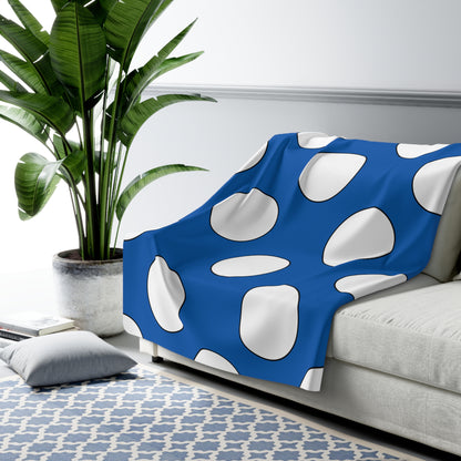 Greece Retro Polka Dots Blanket Throw