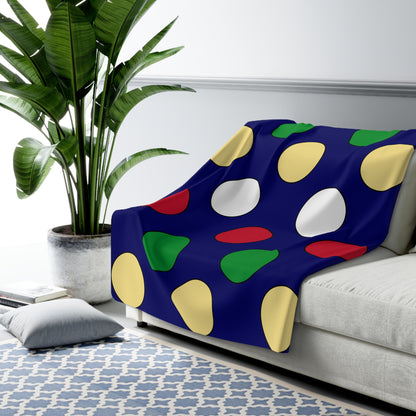 Cayman Islands Retro Polka Dots Blanket Throw