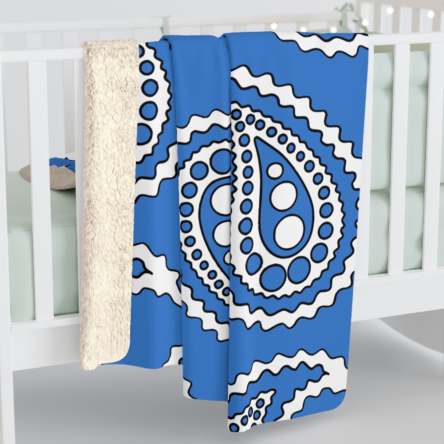 Antarctica Retro Paisley Blanket Throw