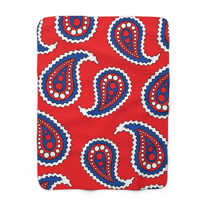 Slovakia Retro Paisley Blanket Throw