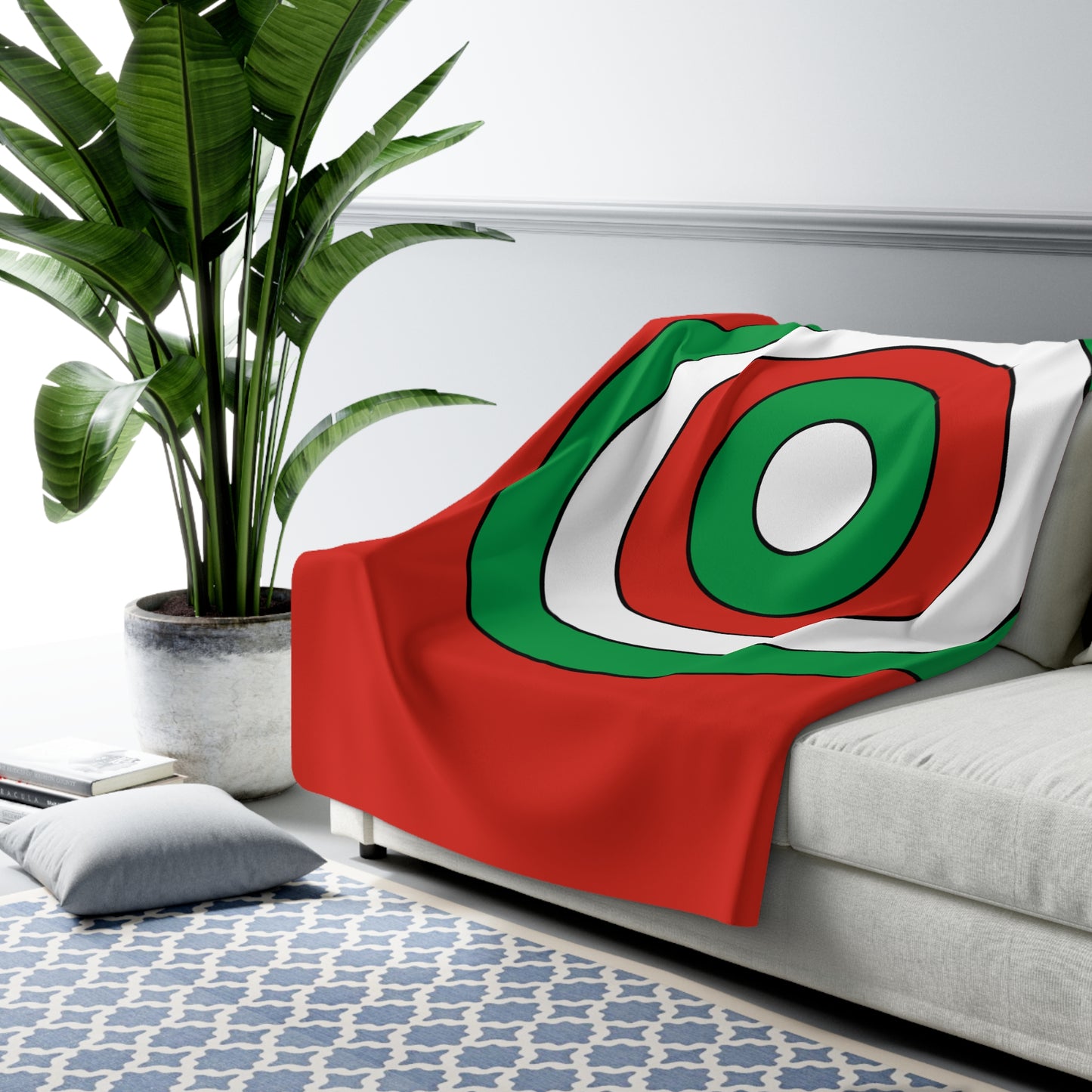 Pais Vasco Retro Target Blanket Throw