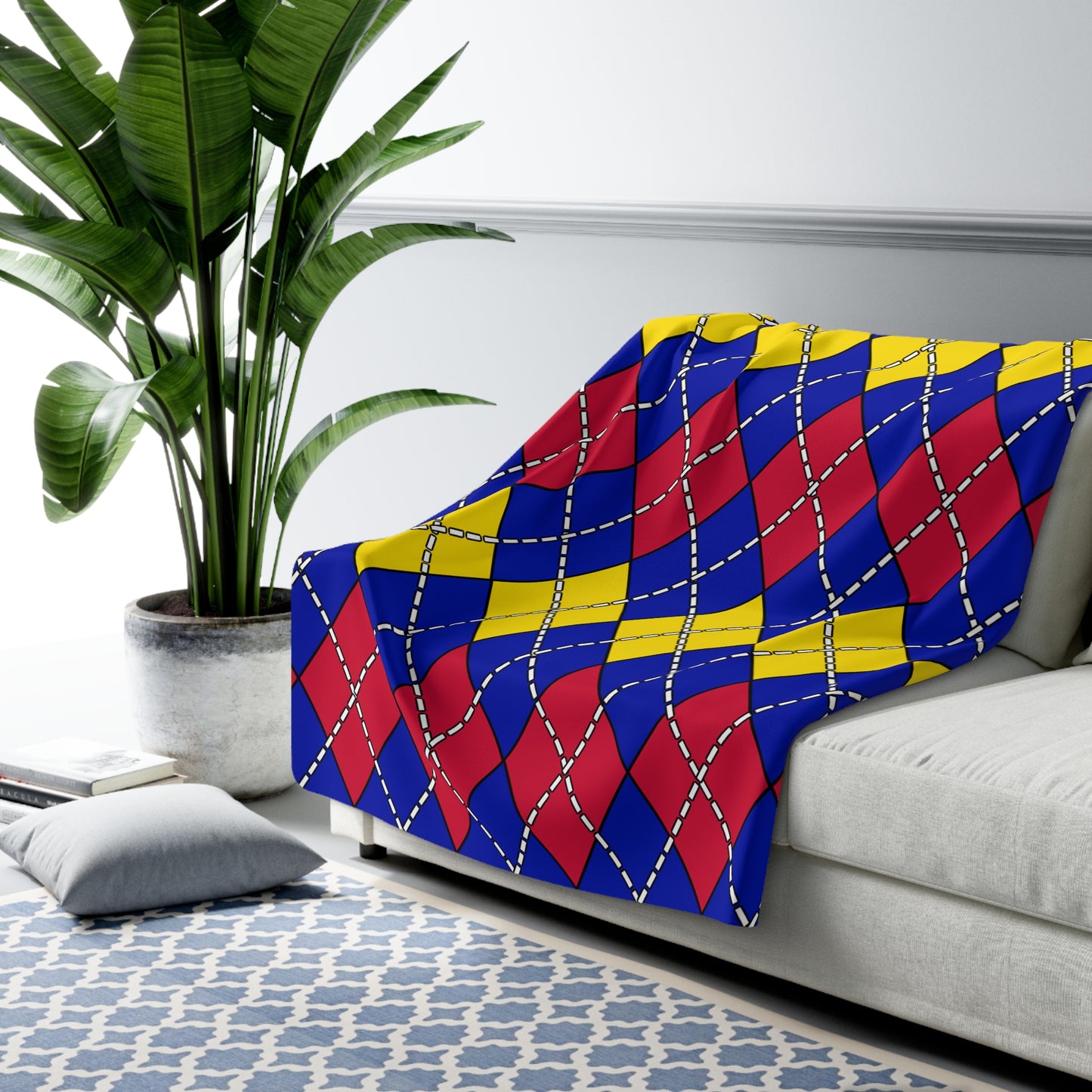 Andorra Retro Argyle Blanket Throw