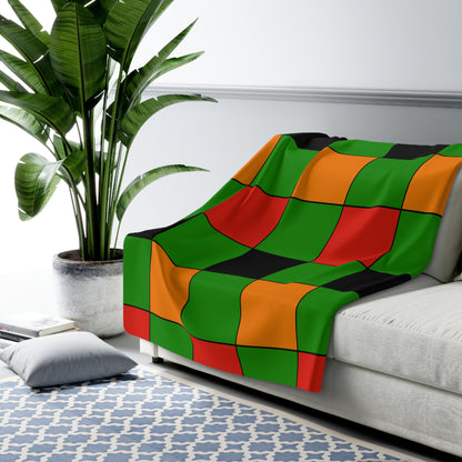 Zambia Retro Check Blanket Throw