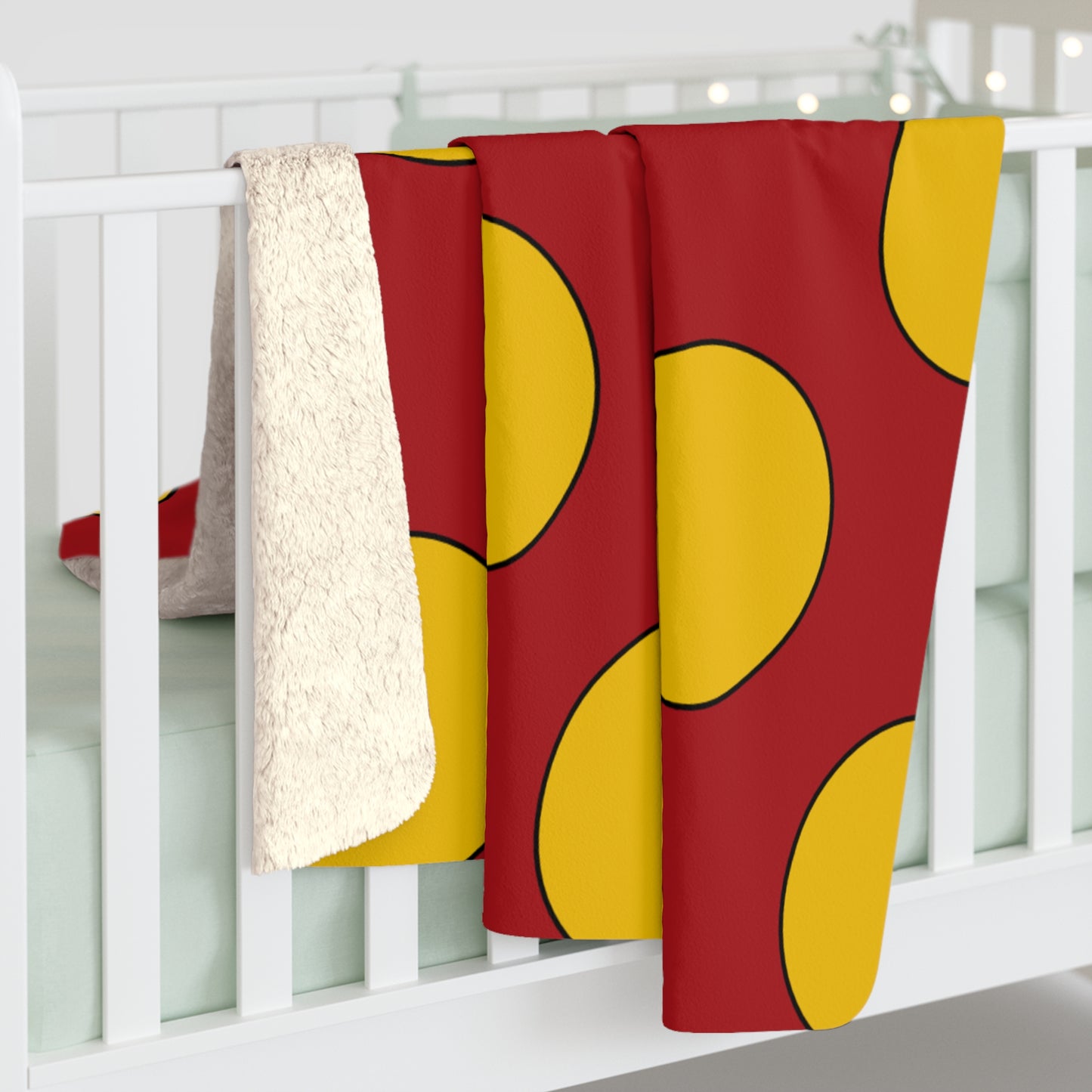Spain Retro Polka Dots Blanket Throw