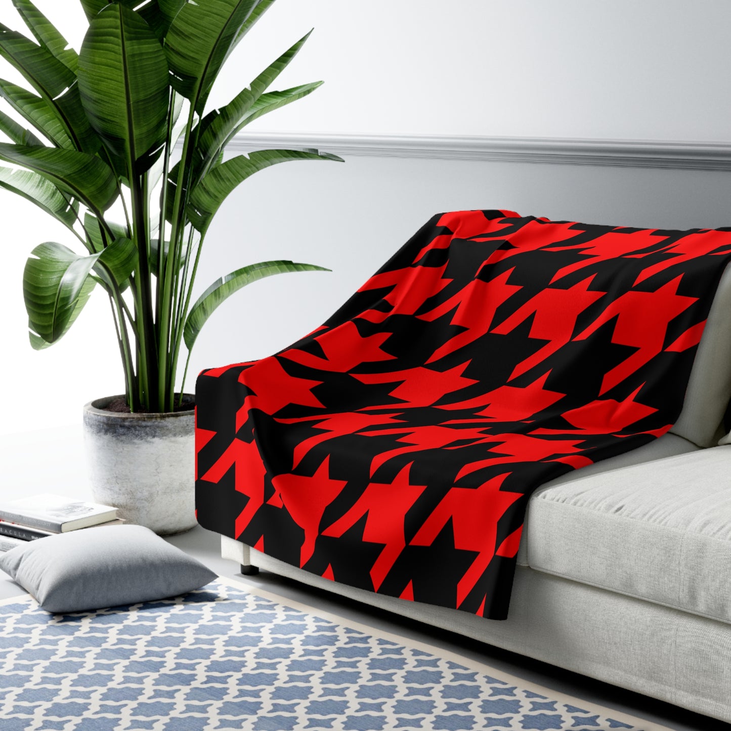 Albania Retro Houndstooth Blanket Throw