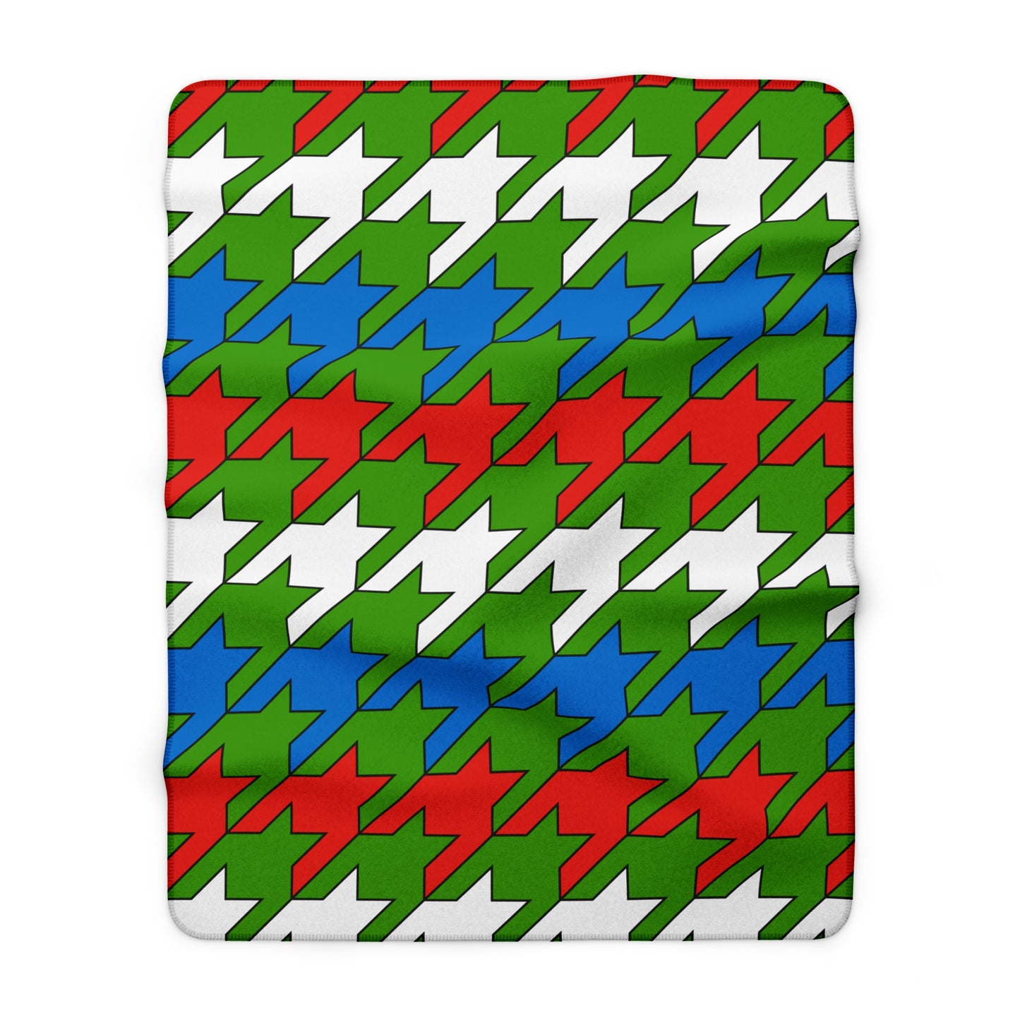 Equatorial Guinea Retro Houndstooth Blanket Throw
