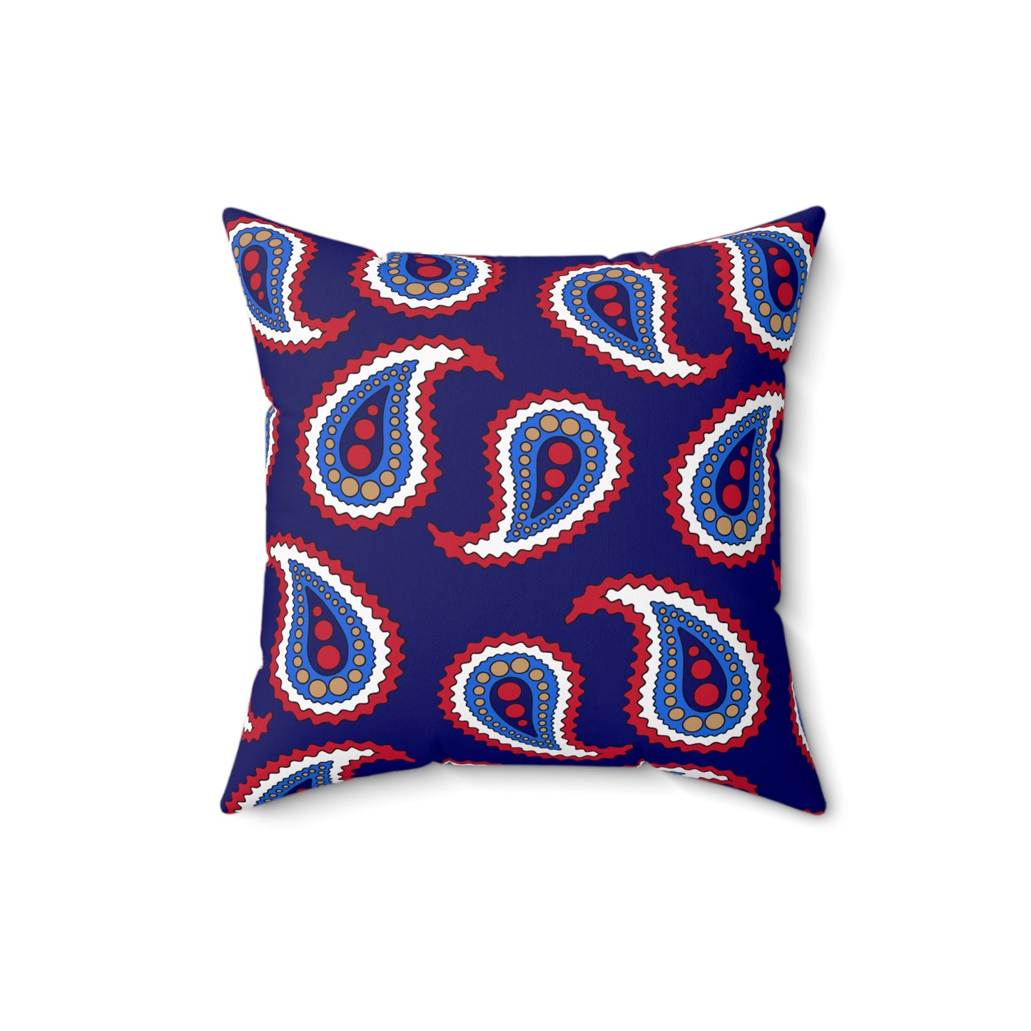 Tristan Da Cunha Retro Paisley Cushion Pillow