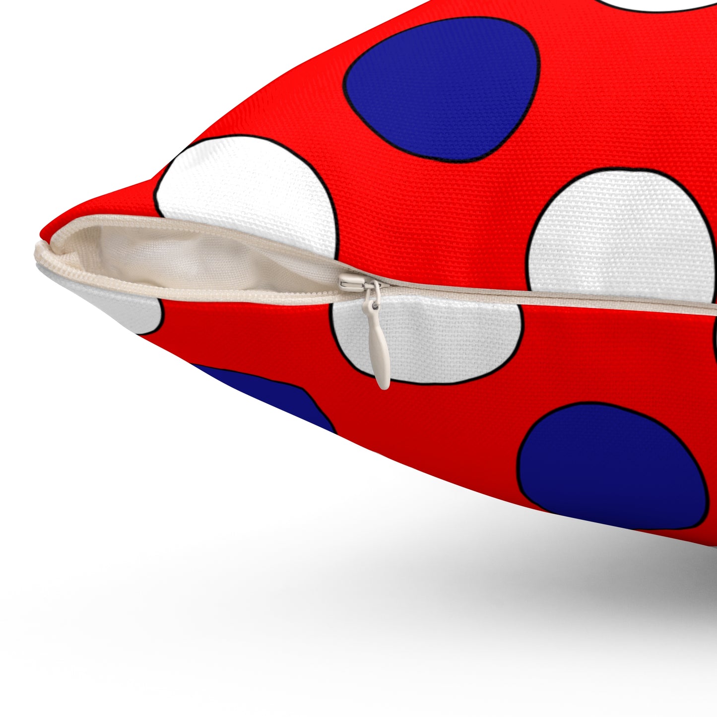 Croatia Retro Polka Dots Cushion Pillow