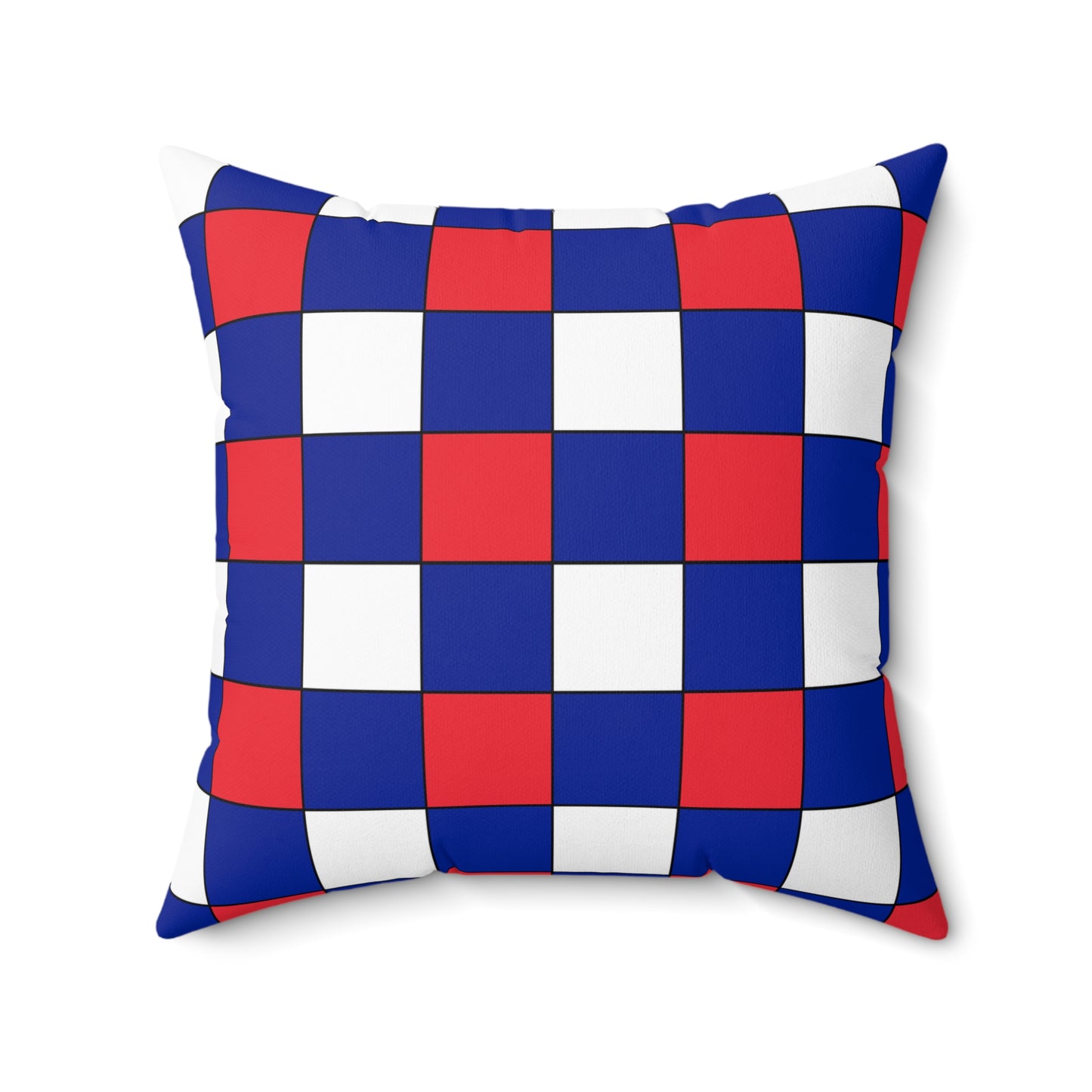 French Southern Territories Retro Check Cushion Pillow