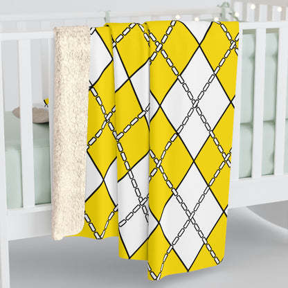 Vatican City Retro Argyle Blanket Throw