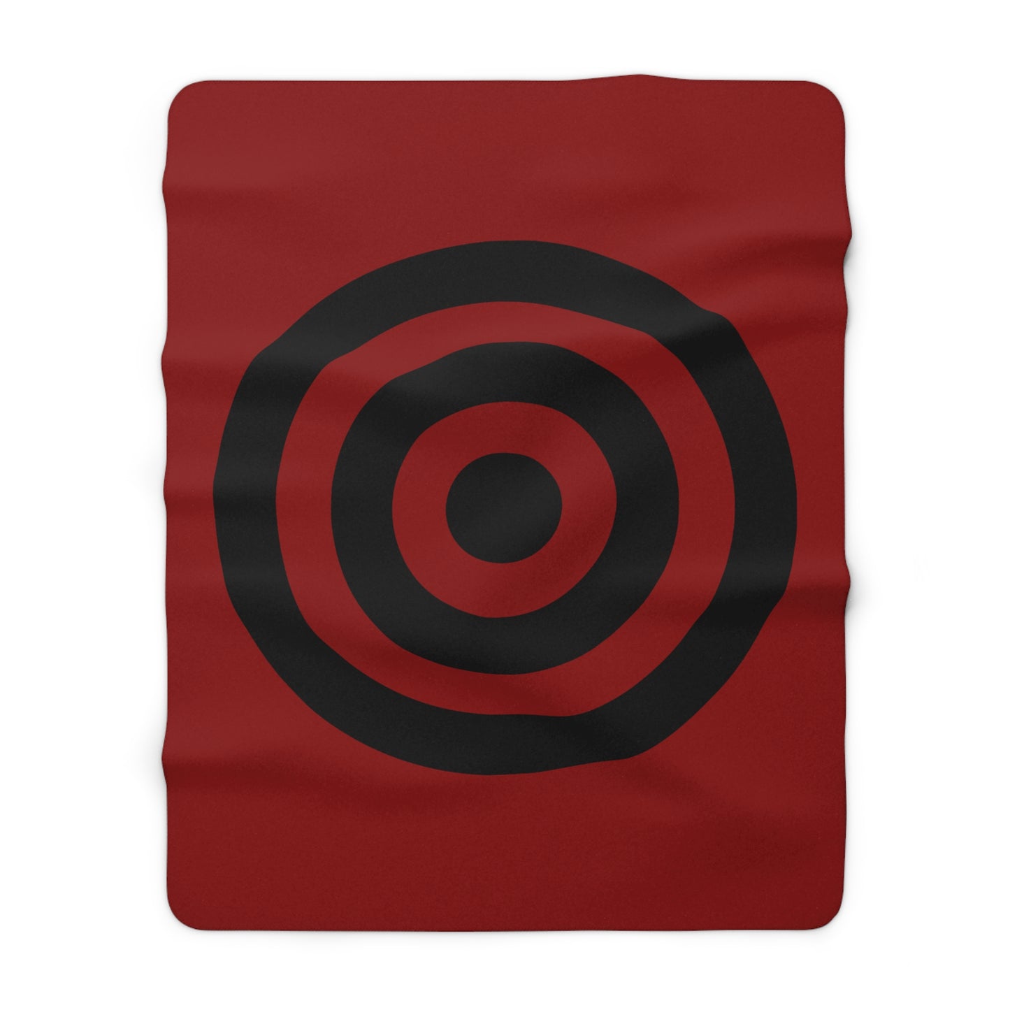 Dark Red, Black Retro Target Blanket Throw